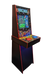 Corner view of retro 8 bit a upright arcade machine