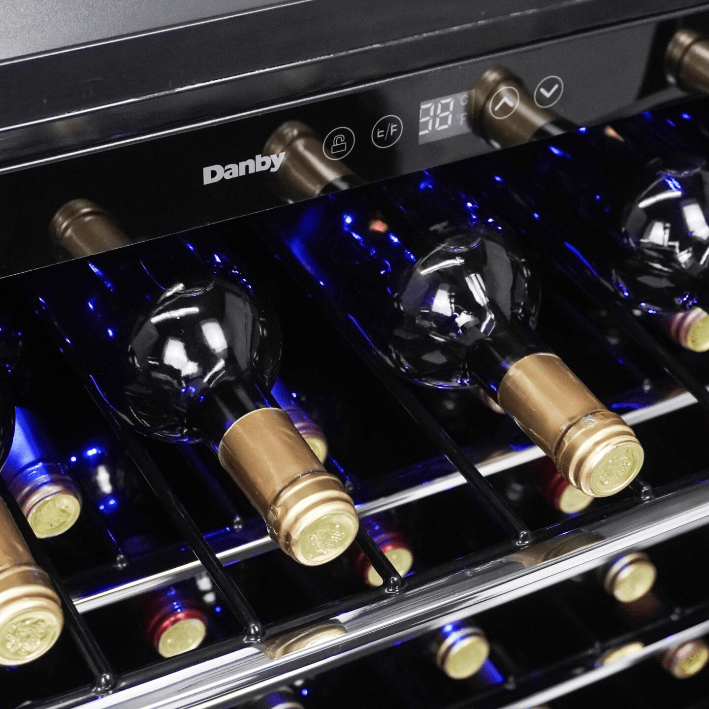 Danby 60 Bottle Built-in Wine Cooler in Black Stainless Steel