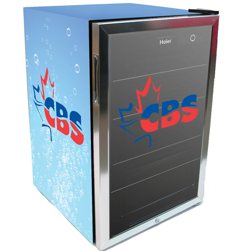 haier custom vynel wrapped glass door mini fridge