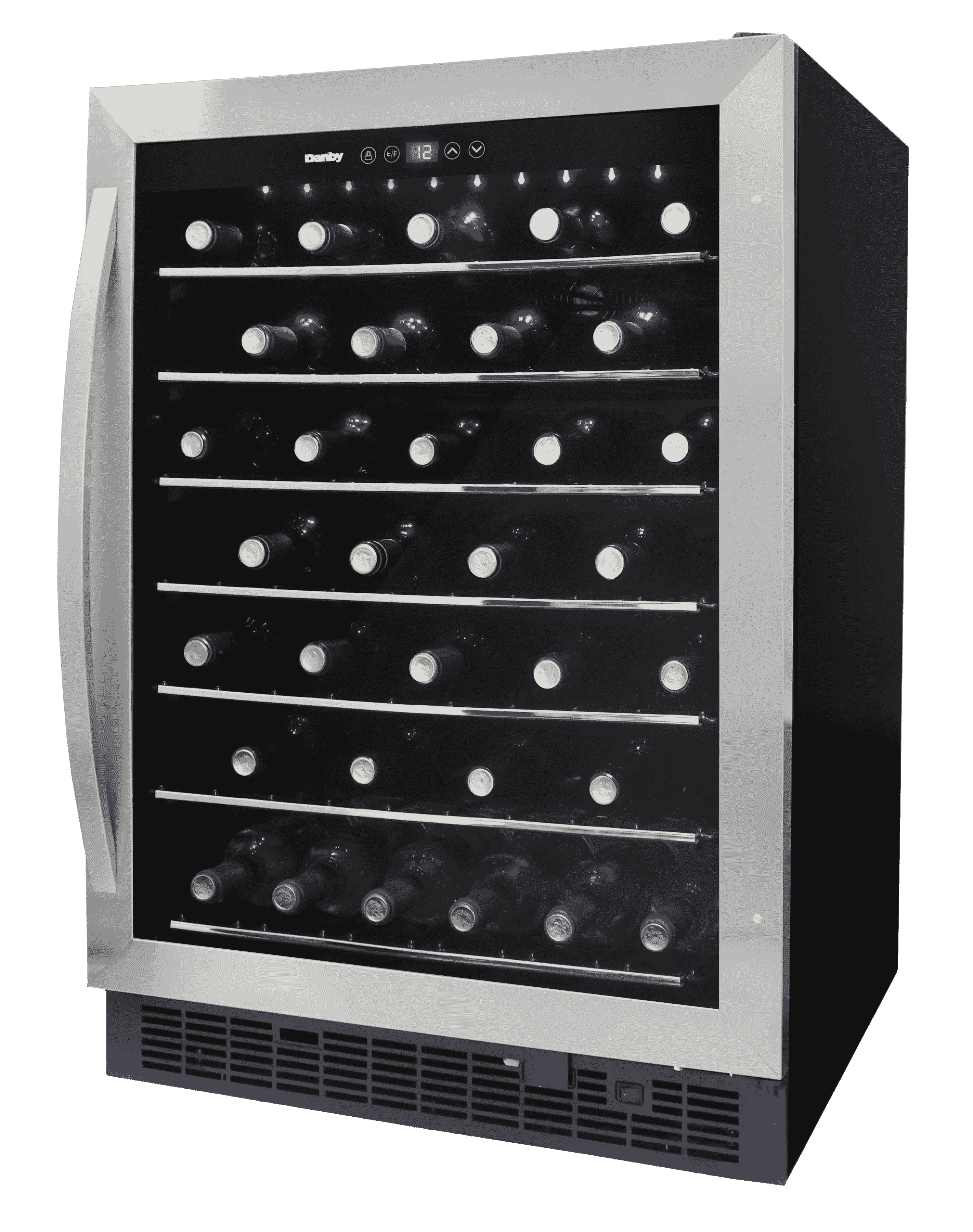 Danby 60 Bottle Built-in Wine Cooler in Black Stainless Steel