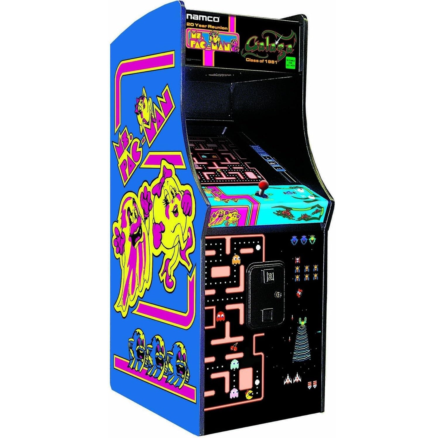 Machine d'arcade verticale Mme Pac-Man/Galaga