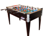 Roberto Foosball table in a gaming room Logo View White Background