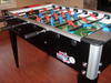 Roberto Foosball table in a gaming room Logo View